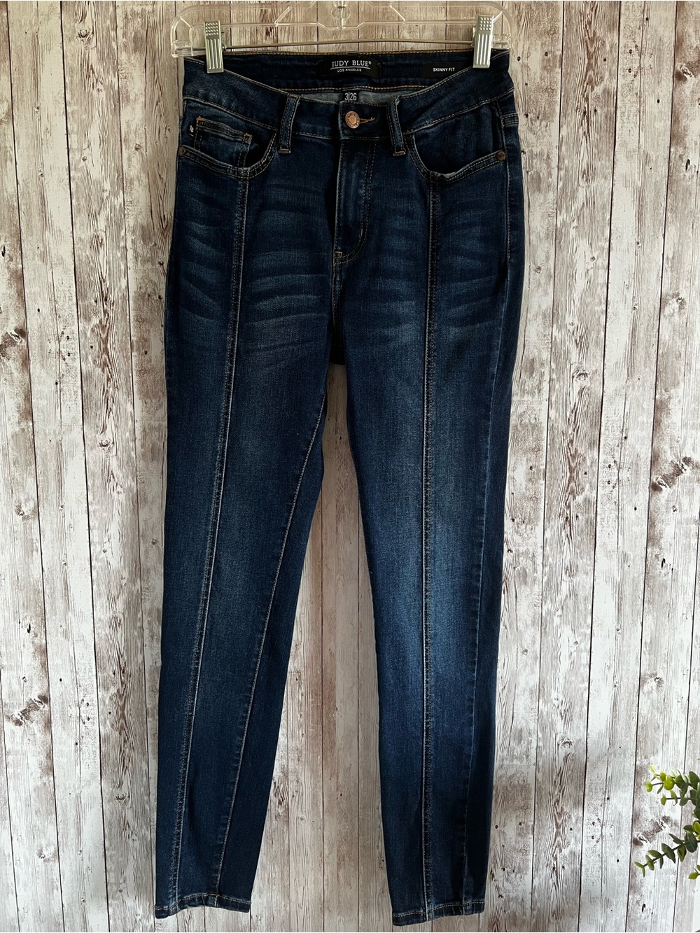 Judy Blue Deep Indigo High-Rise Skinny Jeans with Front Seams 26